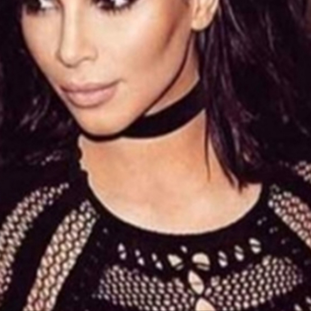❤️Black Choker Classic jewelry B Faux Black Leather Jewelry Celebrity Necklace